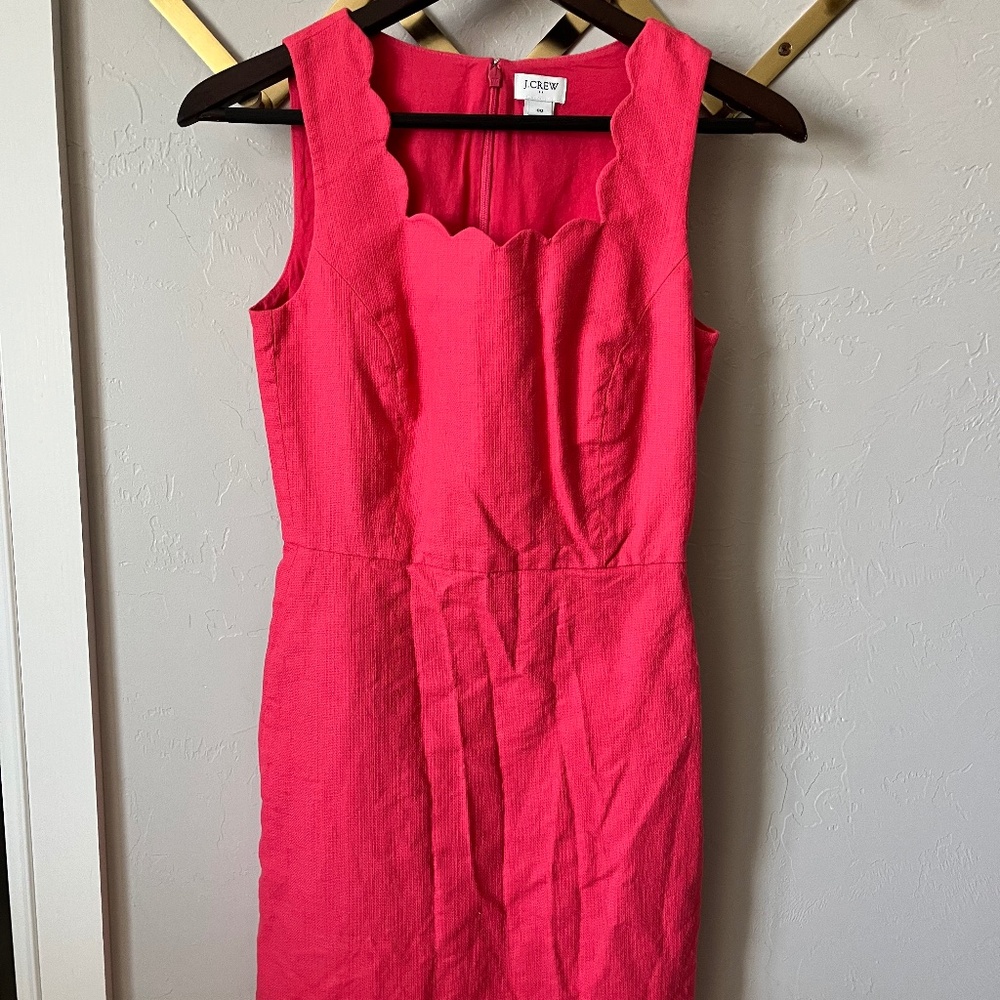 J.Crew Scalloped Linen Dress